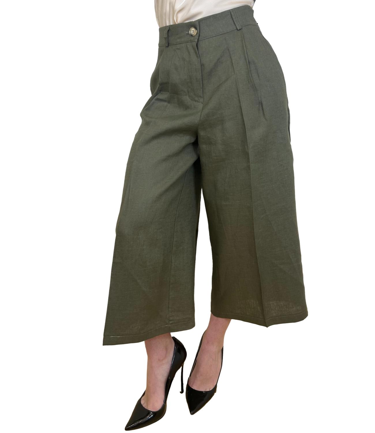 Vicolo Pantalone Verde Donna