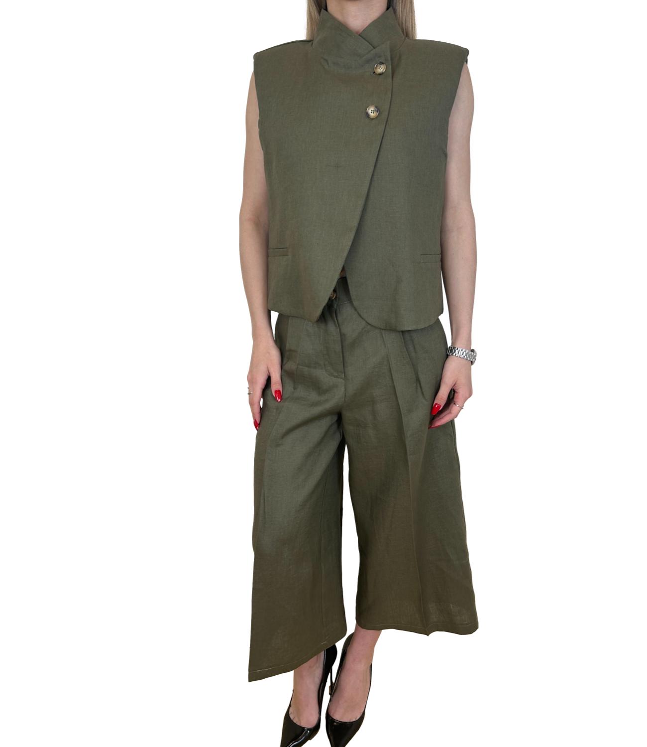 Vicolo Pantalone Verde Donna