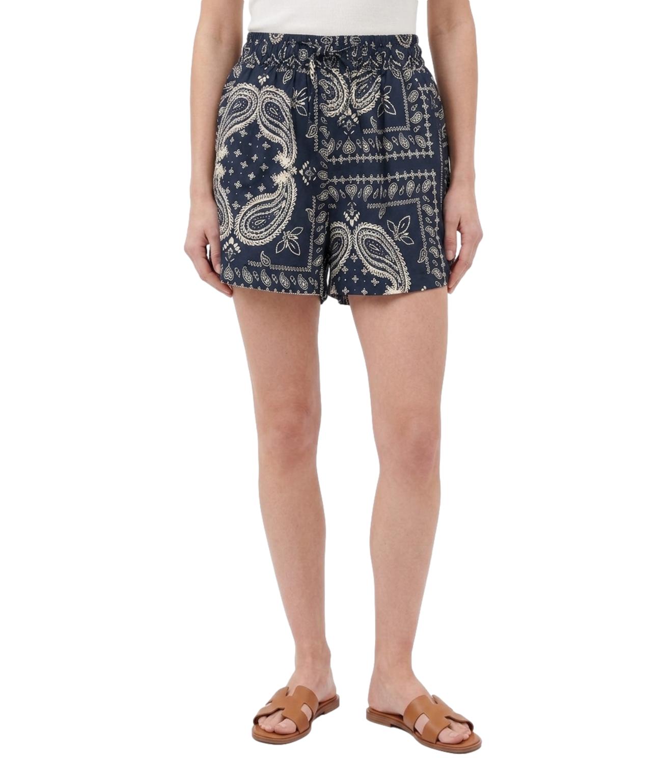 Vicolo Short Bandana Blu Donna