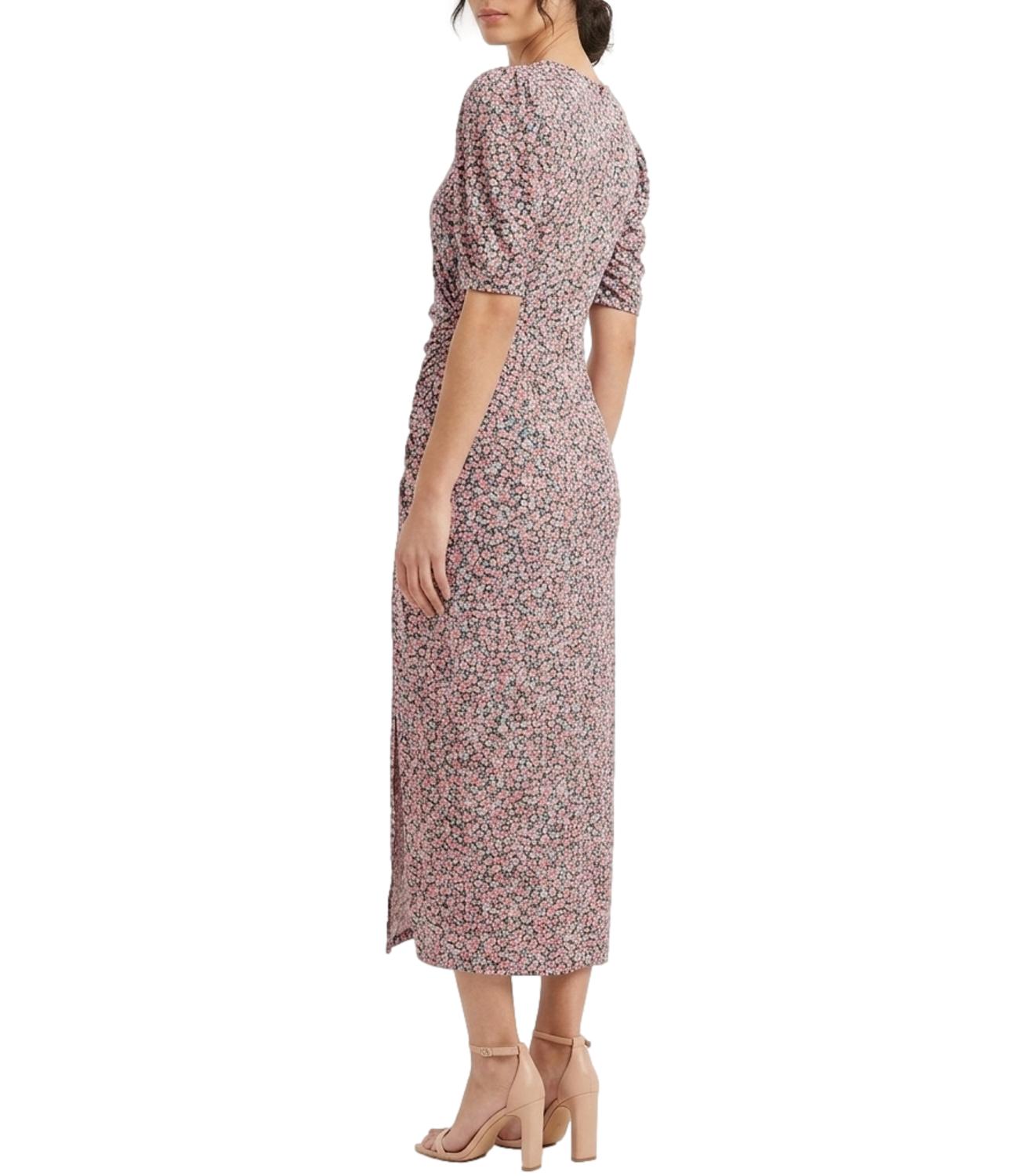 Vicolo Abito Floreale Nero Donna