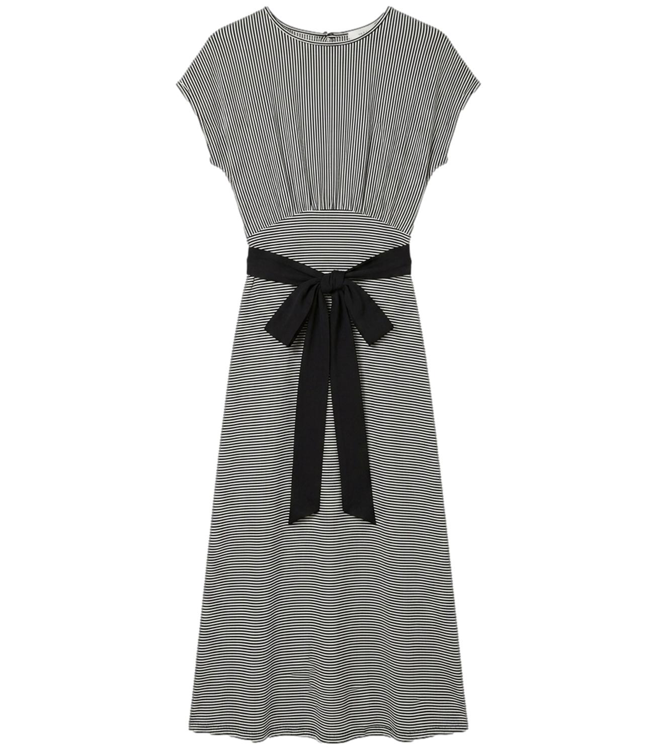 Vicolo Abito Righe Nero Donna