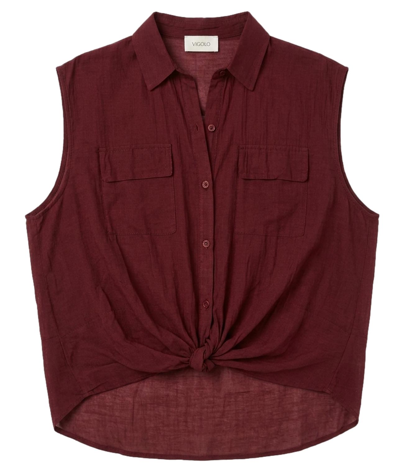 Vicolo Top Bordeaux Donna
