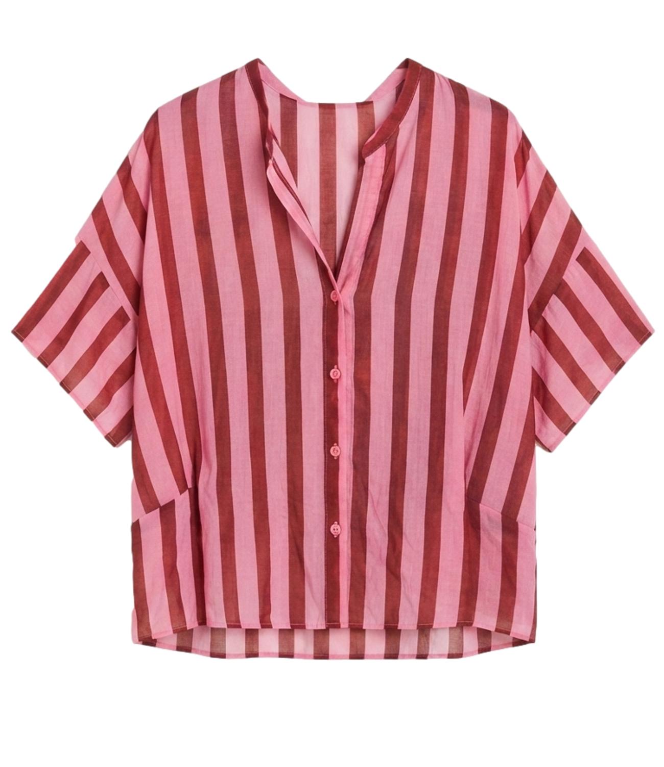 Vicolo Camicia Marrone/Rosa Donna