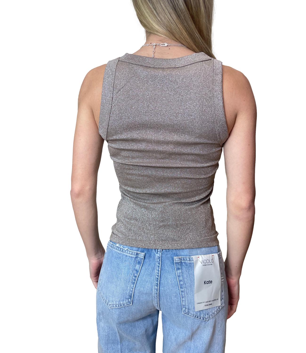 Vicolo Canotta Lurex Orzo/Argento Donna