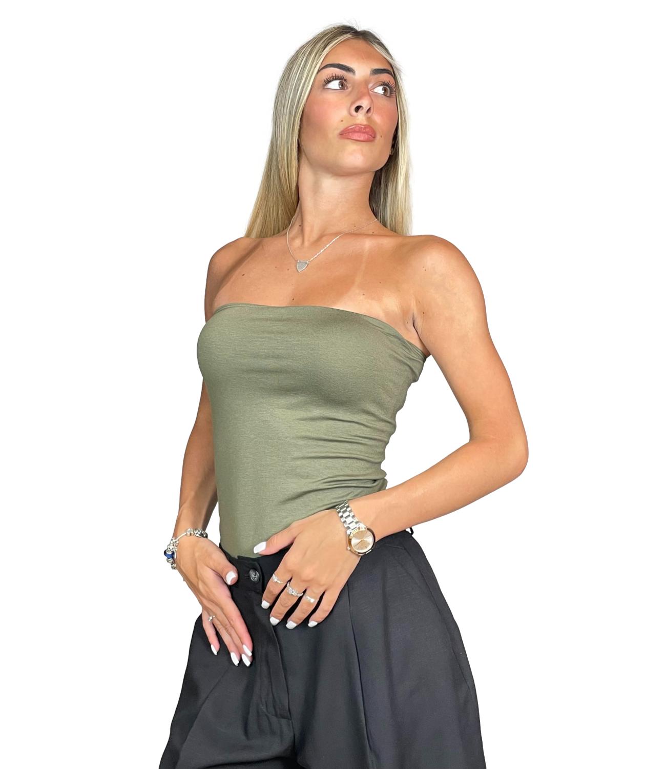 Vicolo Top a fascia militare Donna