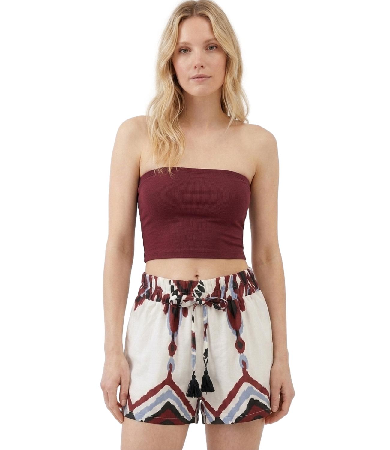 Vicolo Top Fascia Bordeaux Donna
