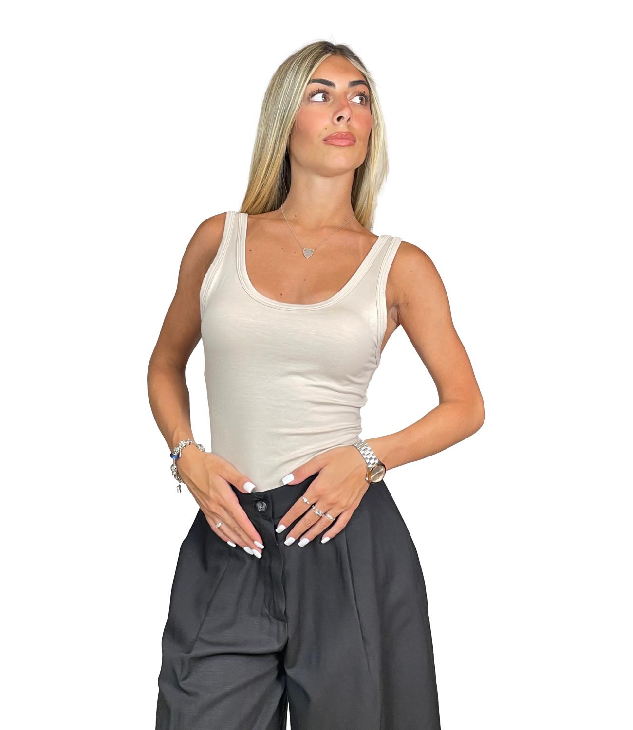 Vicolo Top Beige Donna