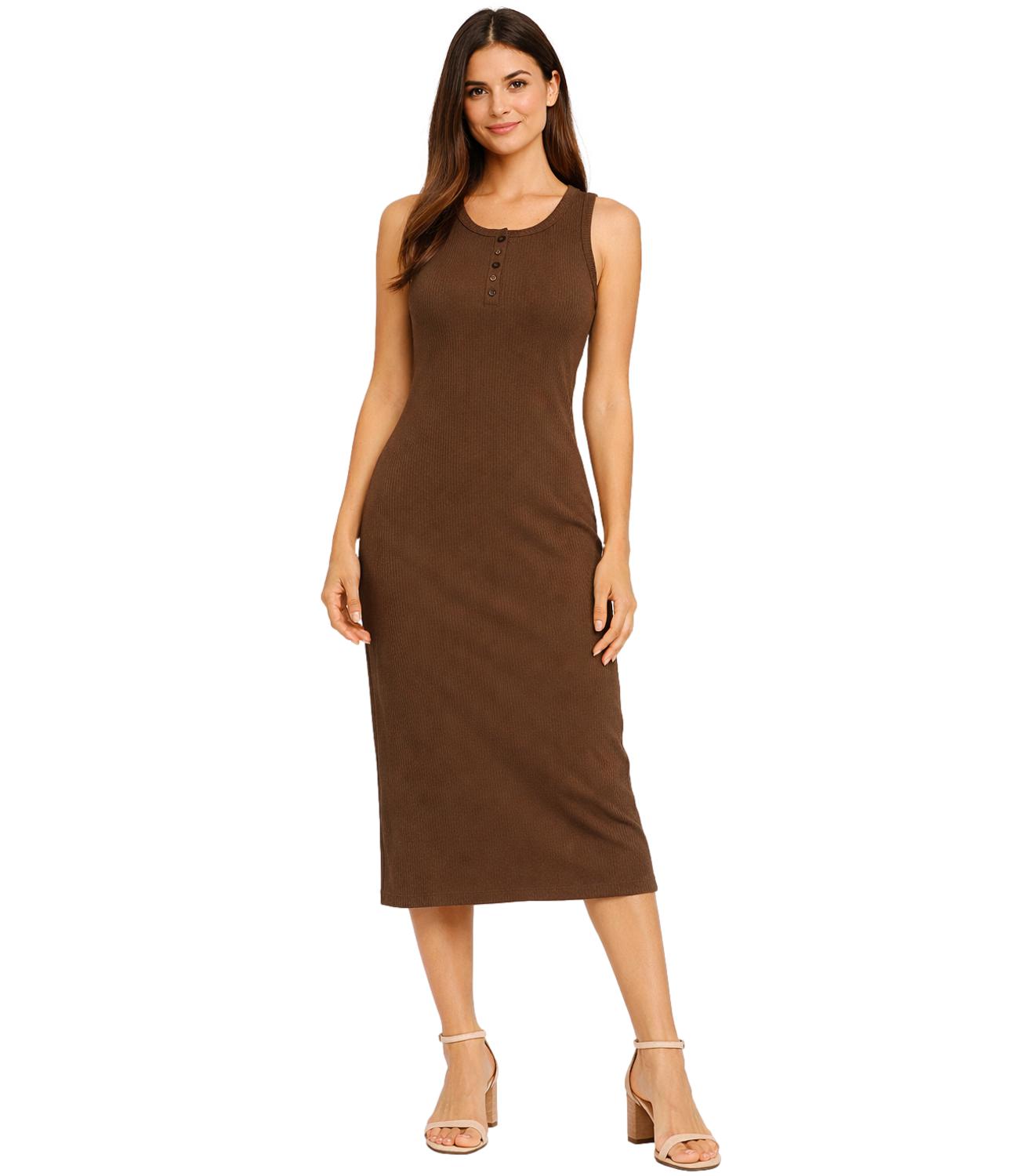 Vicolo Abito Costine Tabacco Donna