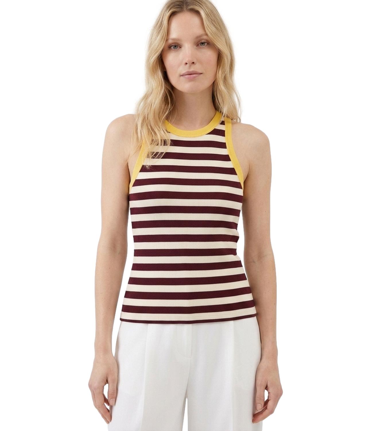 Vicolo Top Giallo/Bianco Donna