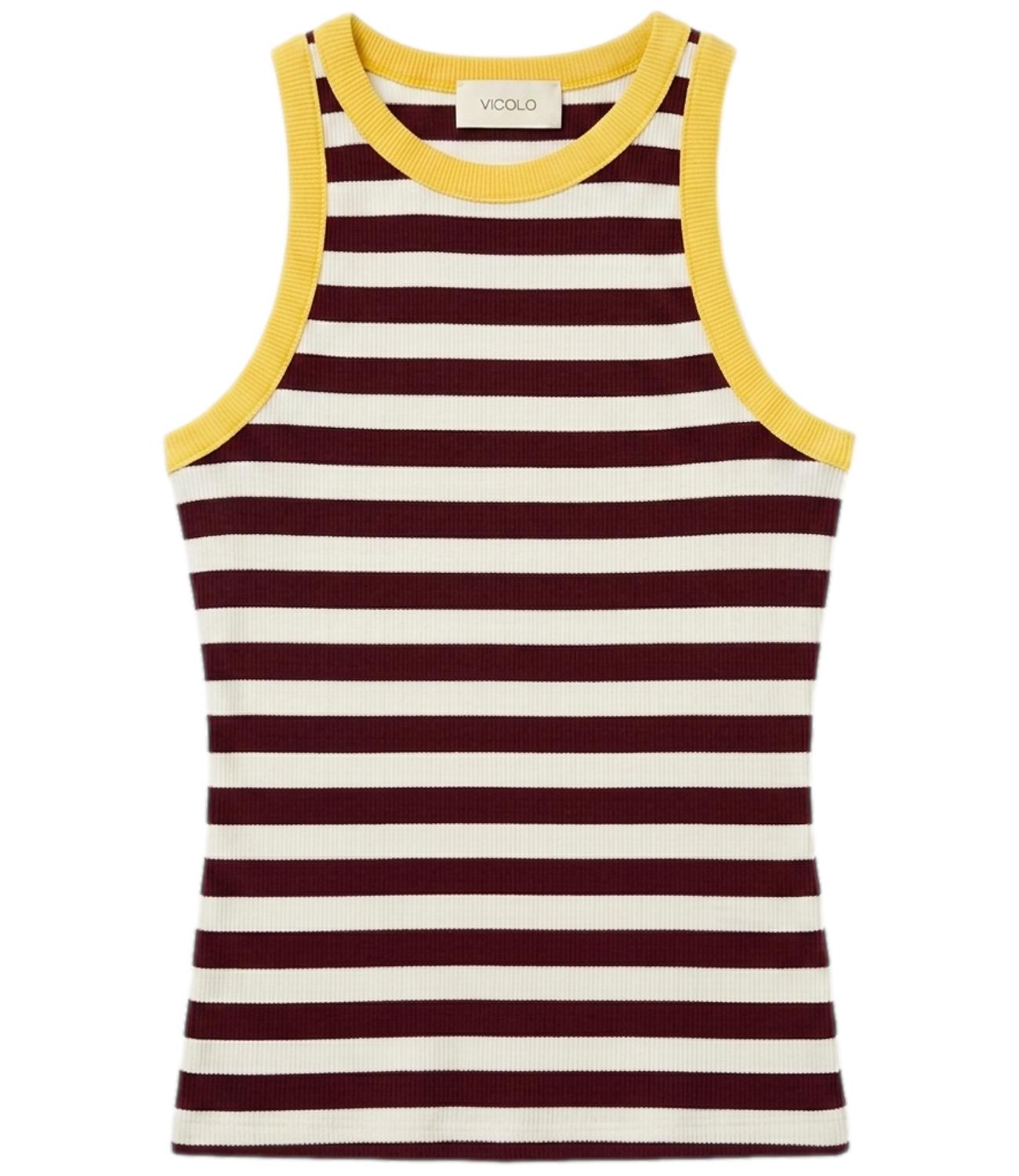 Vicolo Top Giallo/Bianco Donna