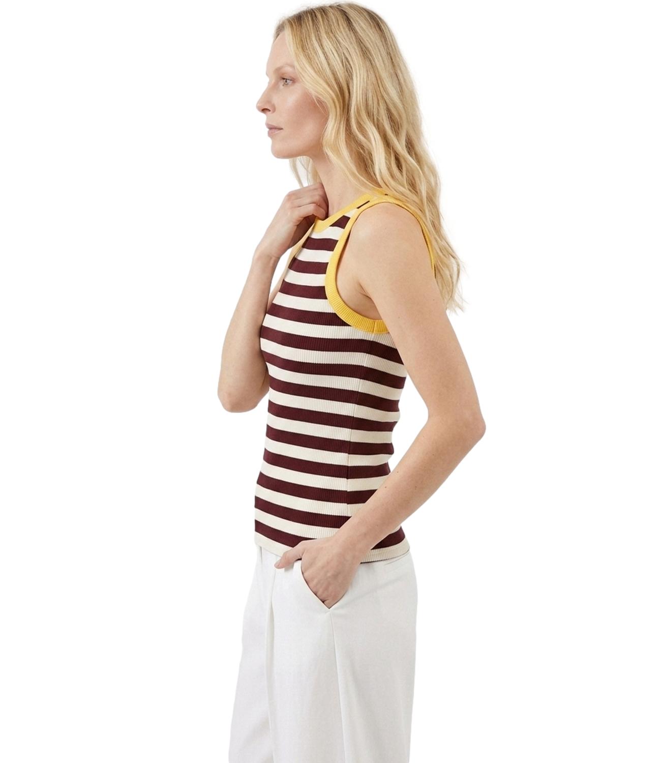 Vicolo Top Giallo/Bianco Donna