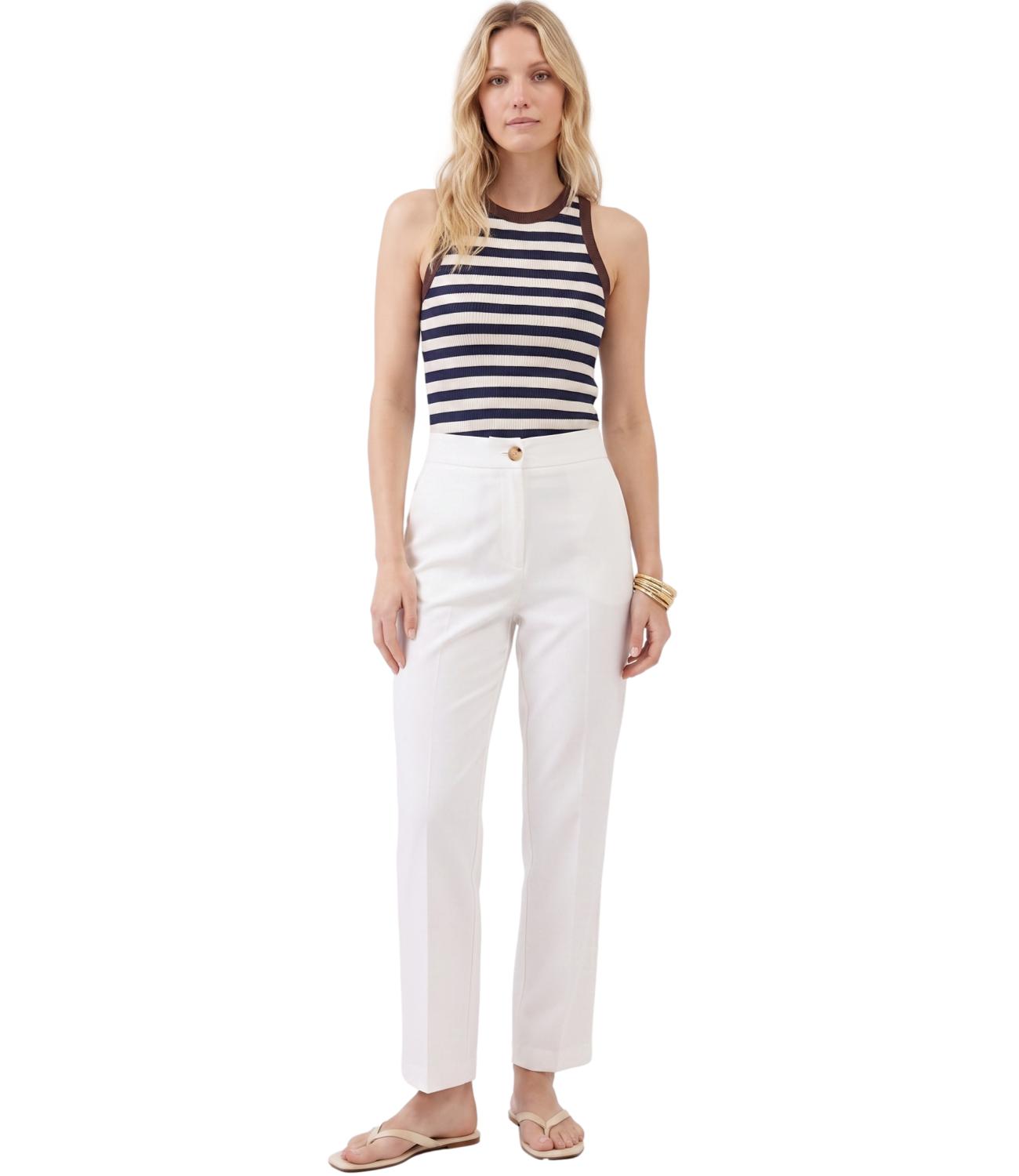 Vicolo Top Riga Blu/MarroneDonna