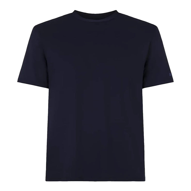 T-shirt blu navy SUNS in cotone con logo sul braccio -