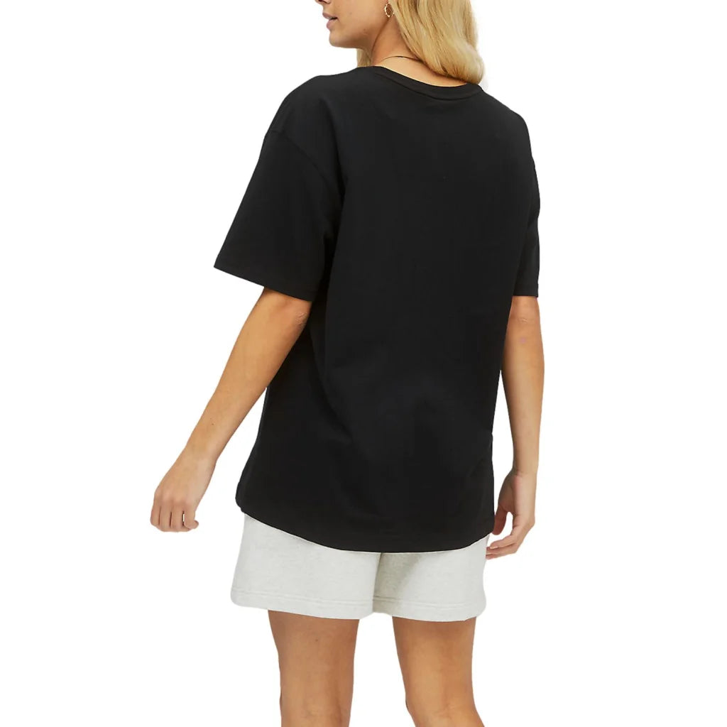 T-shirt New Balance unisex uomo donna nera in cotone -