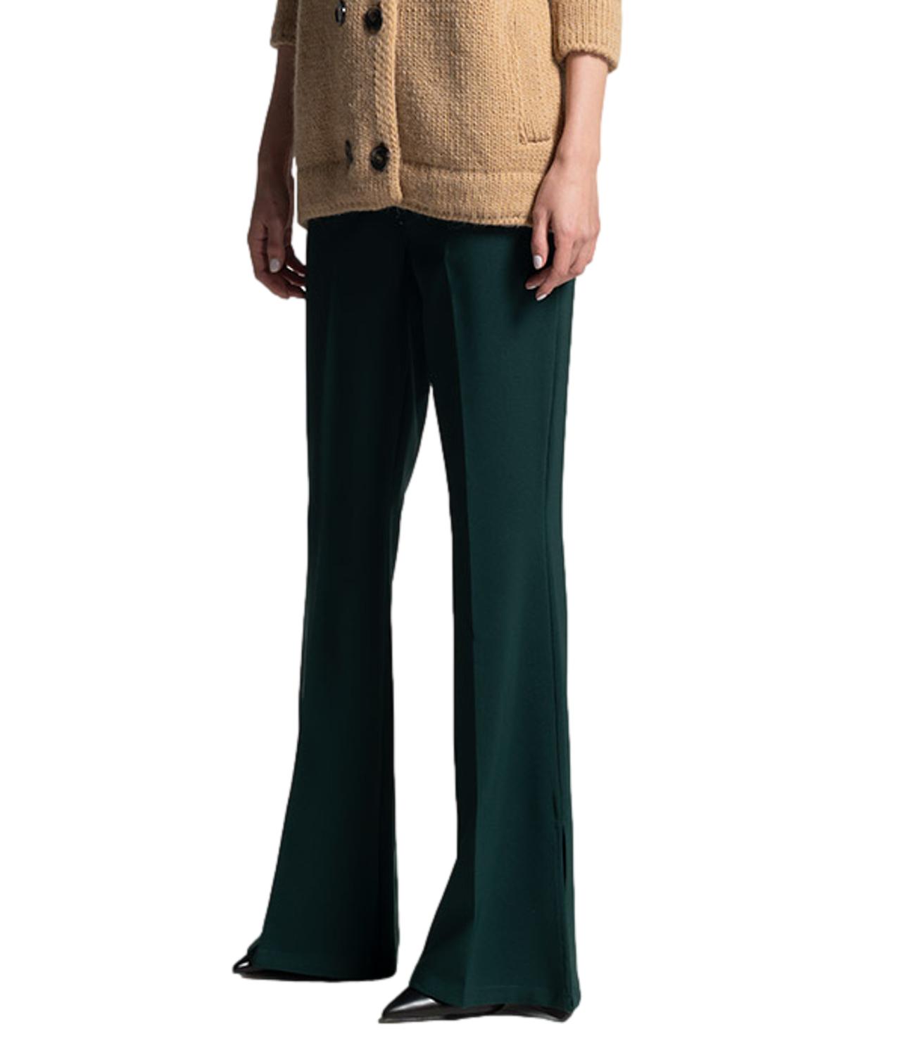 Pantalone spacco verde donna