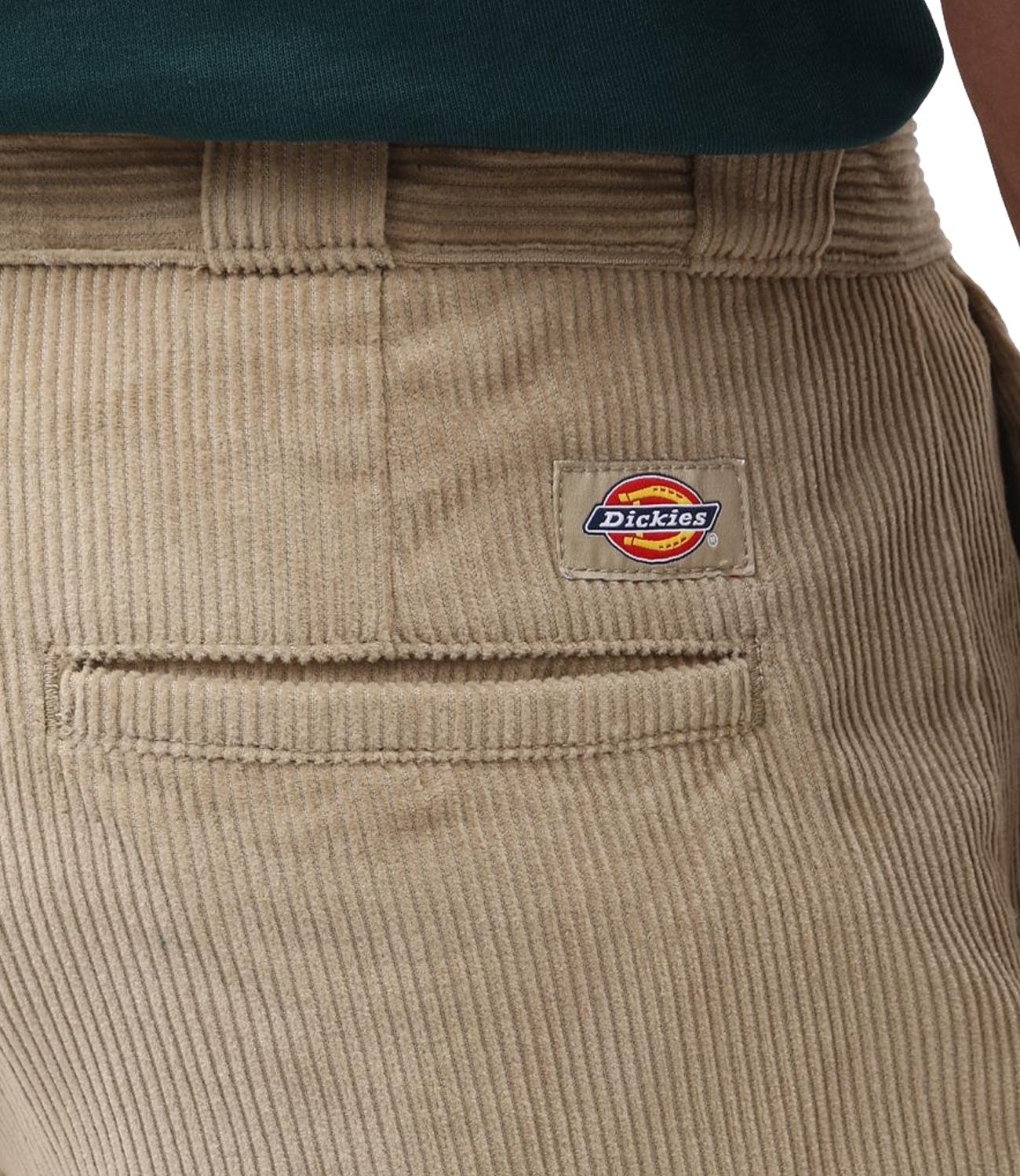 Pantalone beige da uomo in velluto a coste larghe