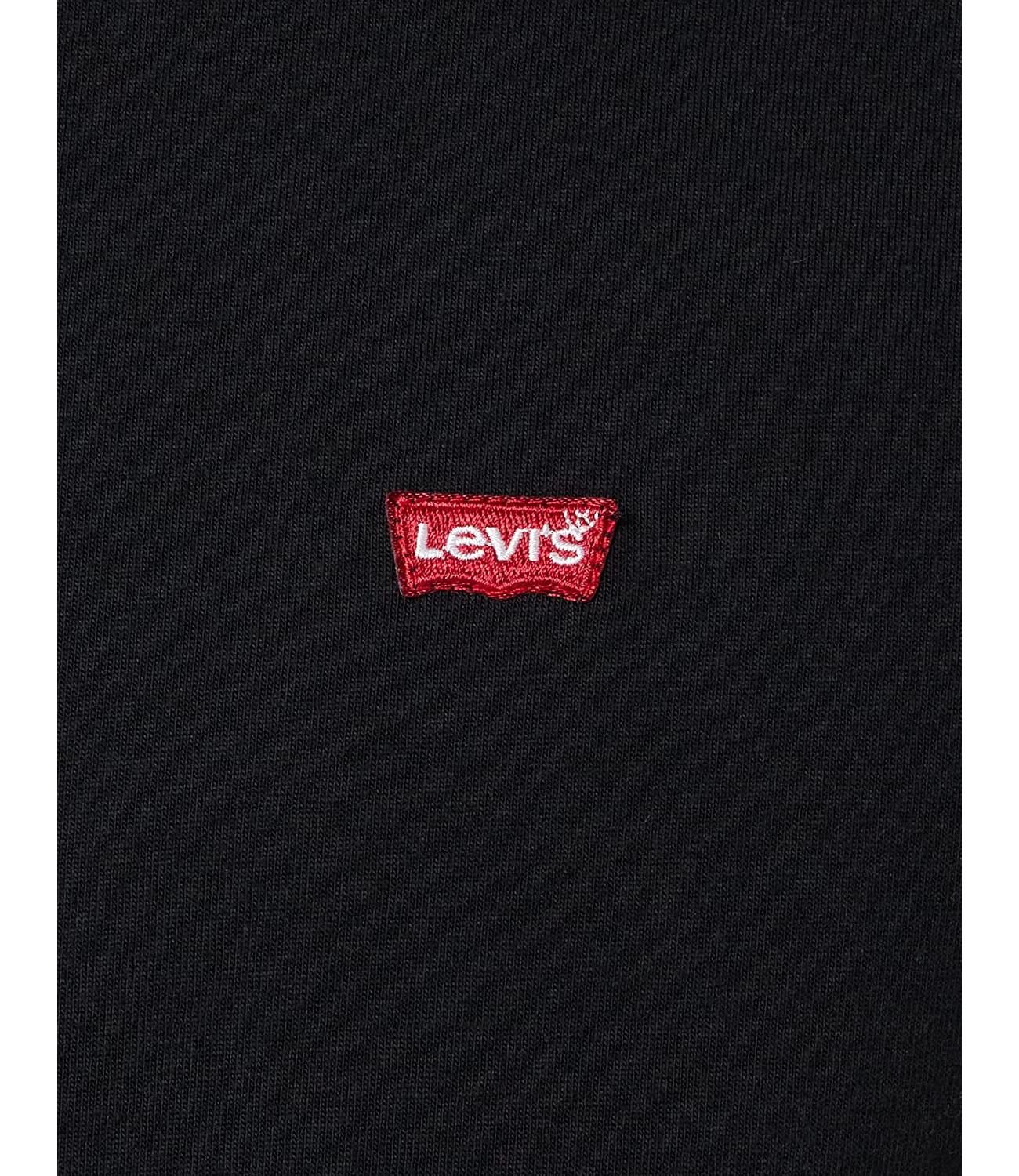 T-shirt nera Levi's uomo con logo mini sul petto