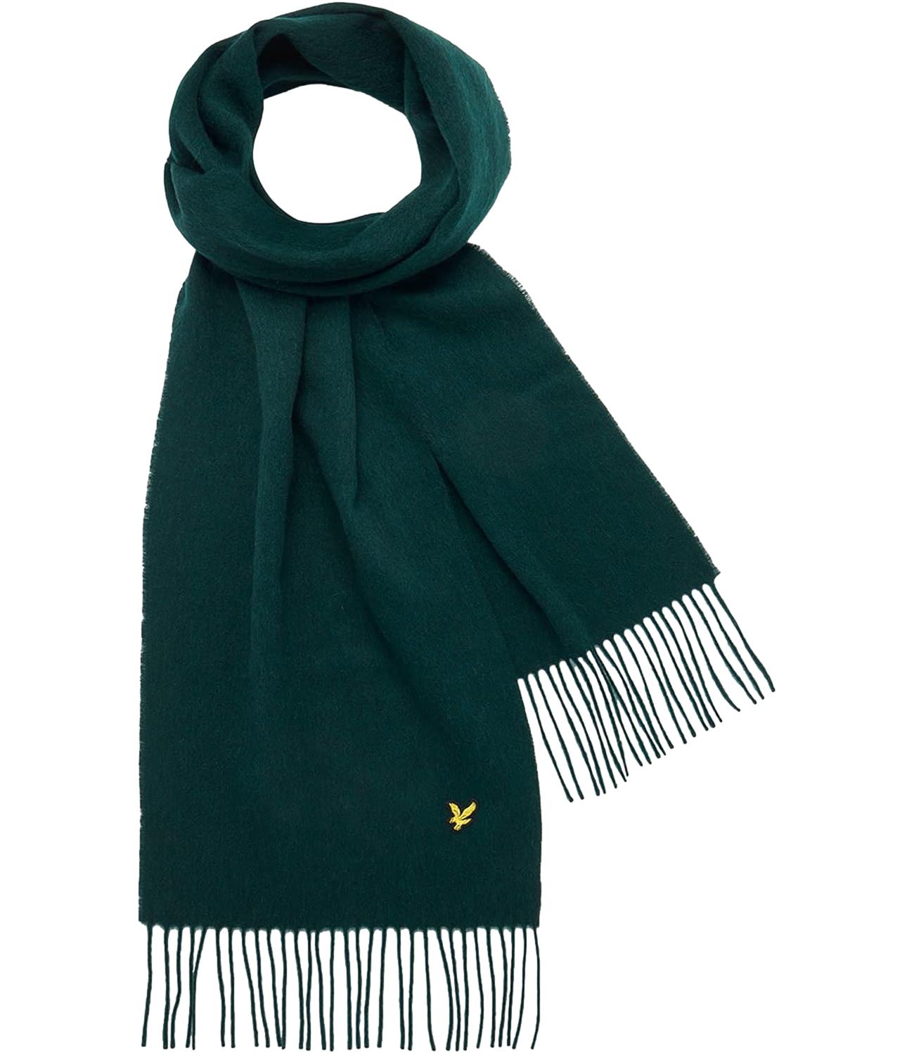 LYLE & SCOTT Sciarpa/Foulard Dark green Uomo lamsbwool scarf
