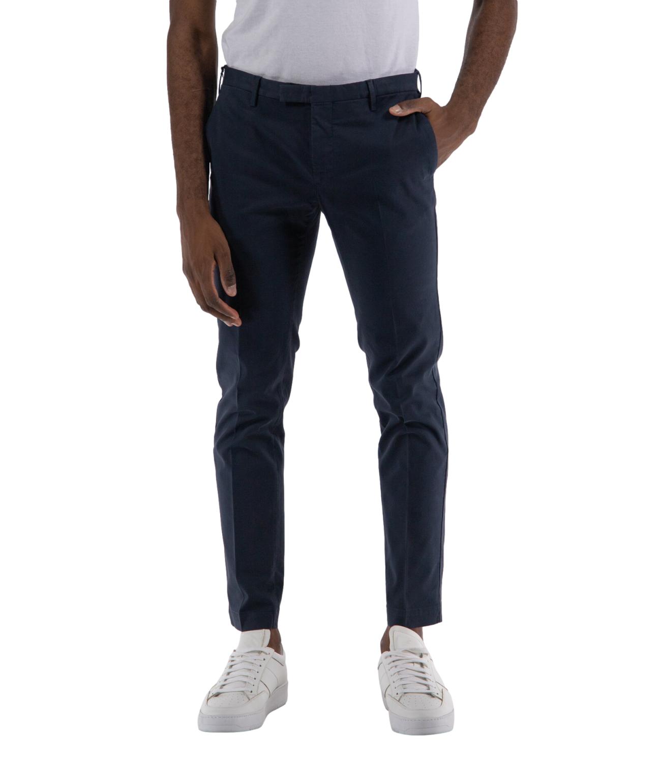 Pantalone blu skinny fit lunghezza 30 in cotone