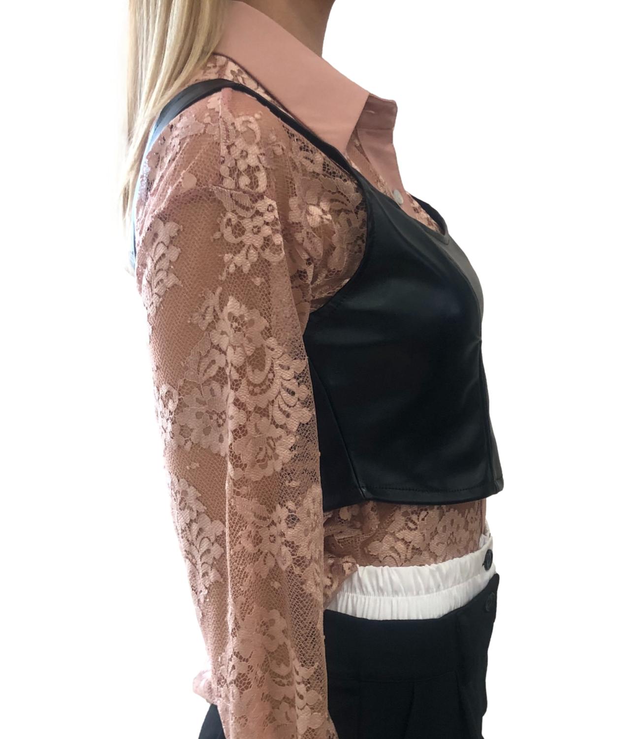 Susy Mix top ecopelle Donna