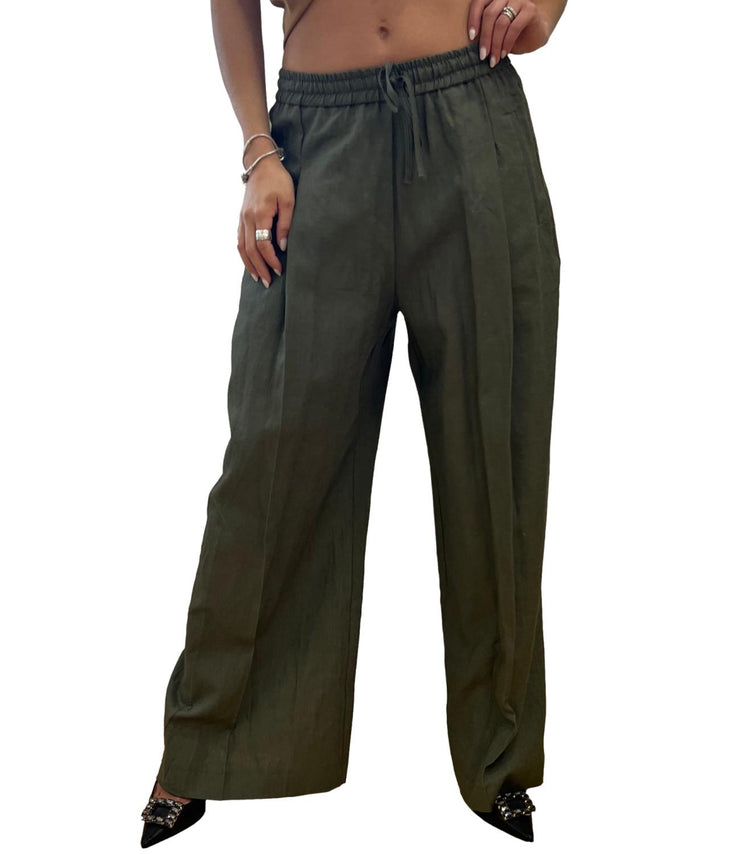 Vicolo Pantalone Verde Militare Donna