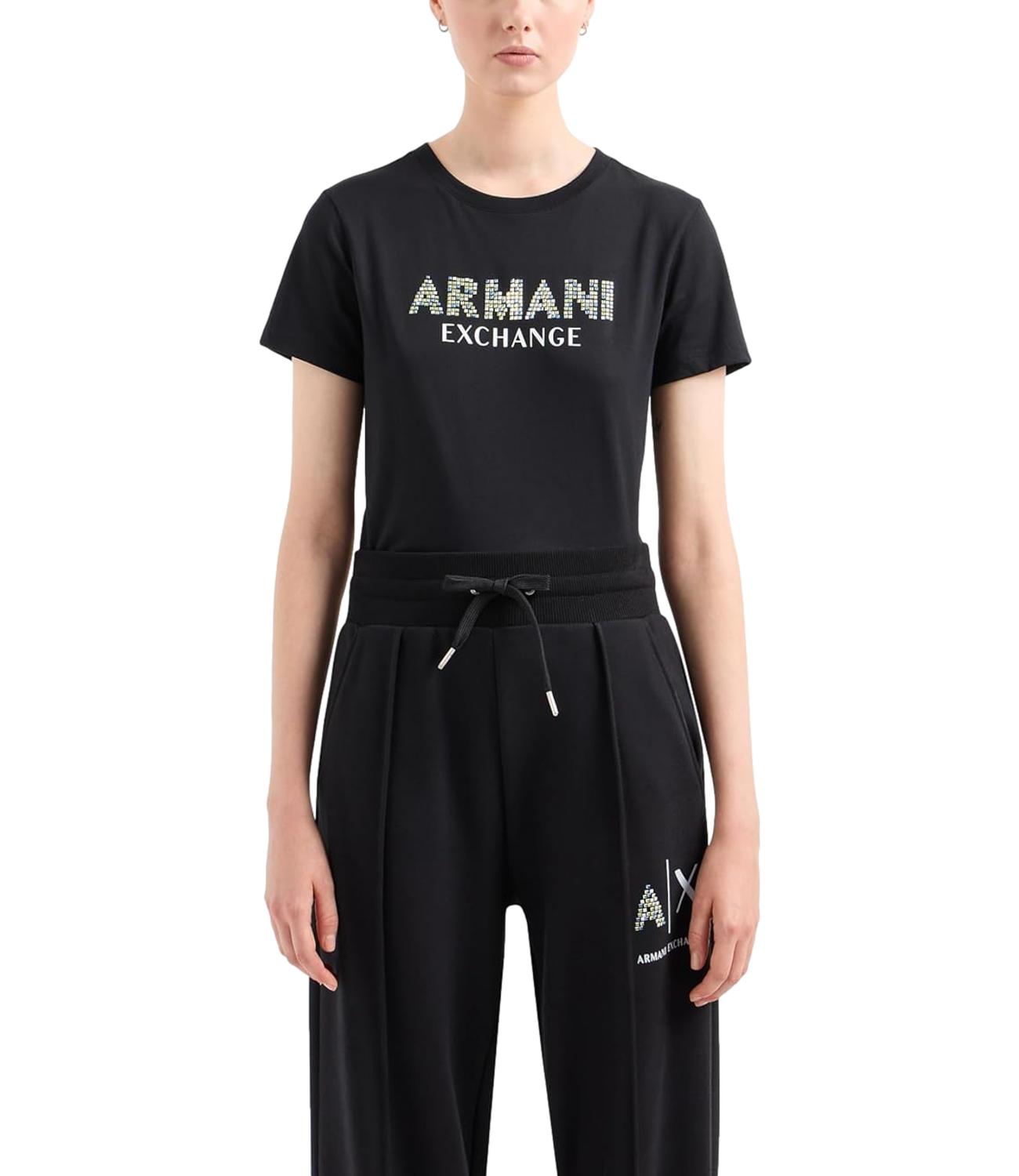 Armani Exchange t-shirt nera donna
