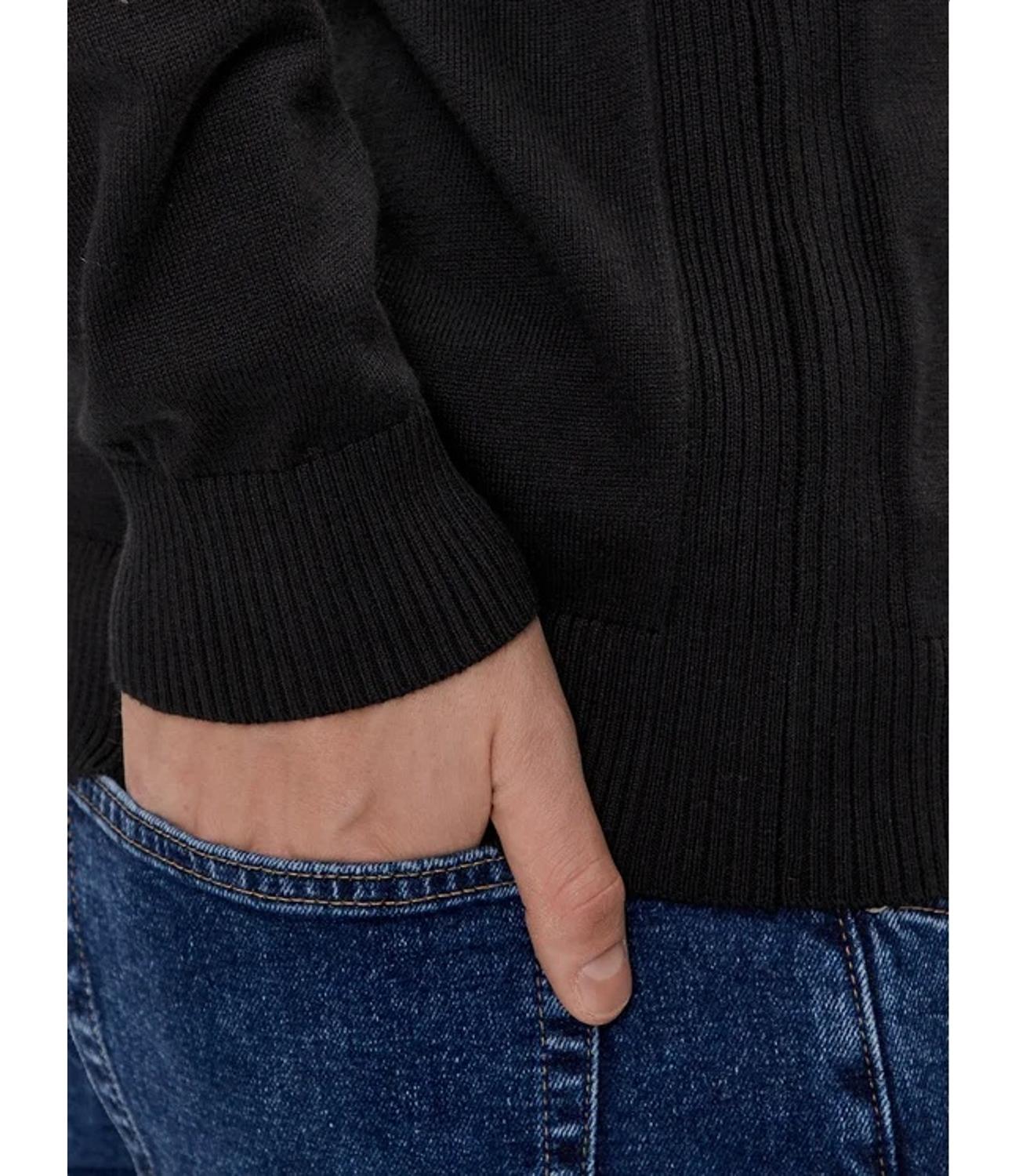 Pullover Calvin Klein nero da uomo in cotone