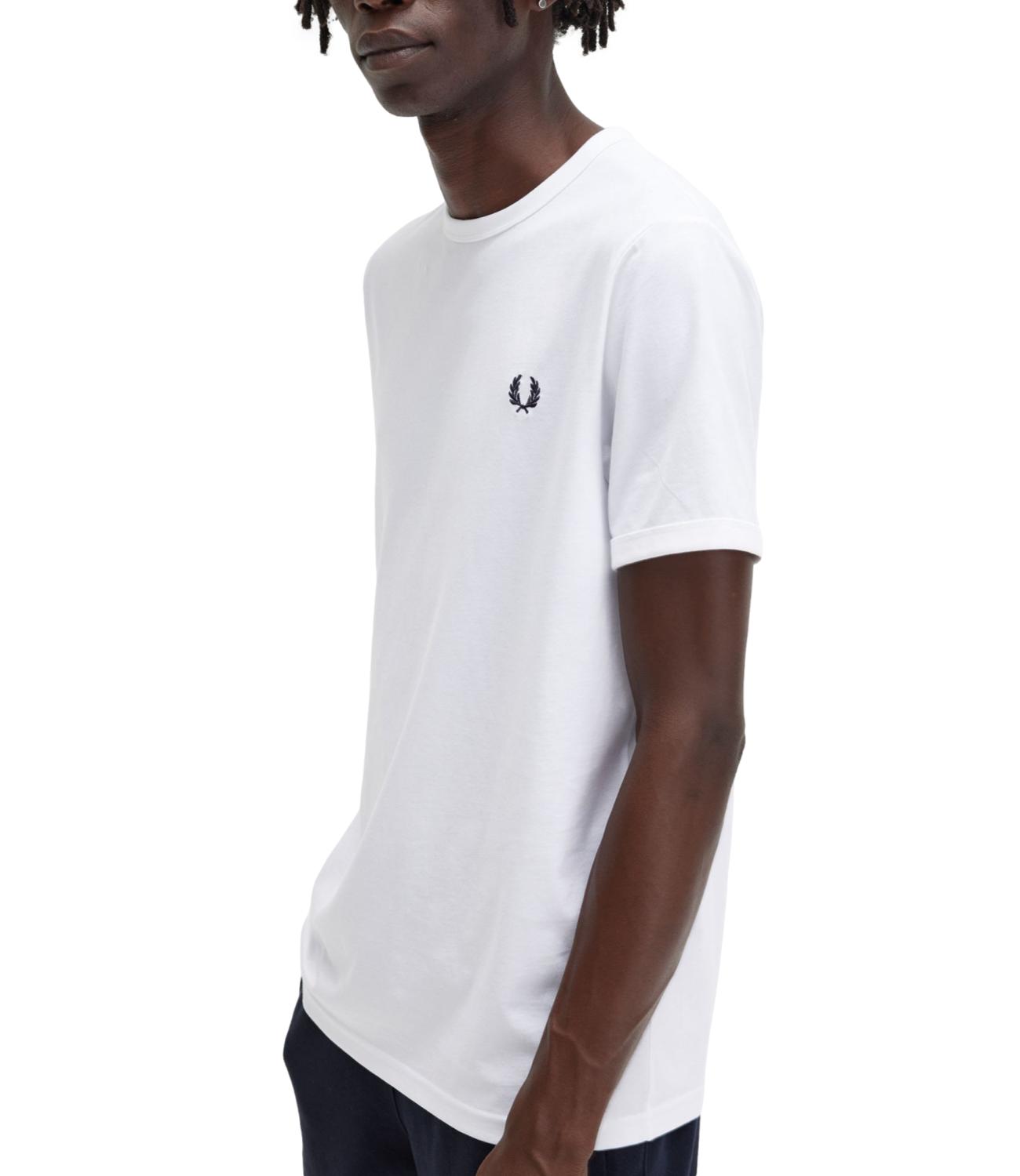 Fred Perry t-shirt bianca uomo