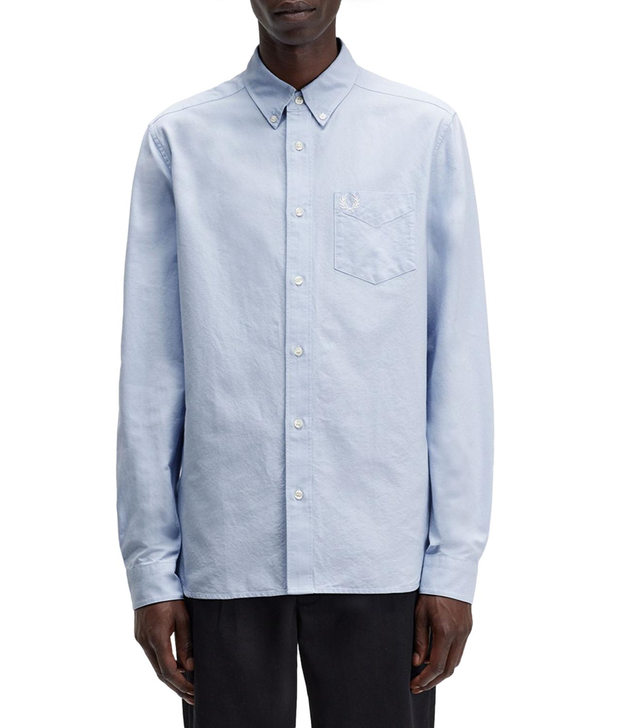 Camicia Fred Perry Oxford celeste light smoke