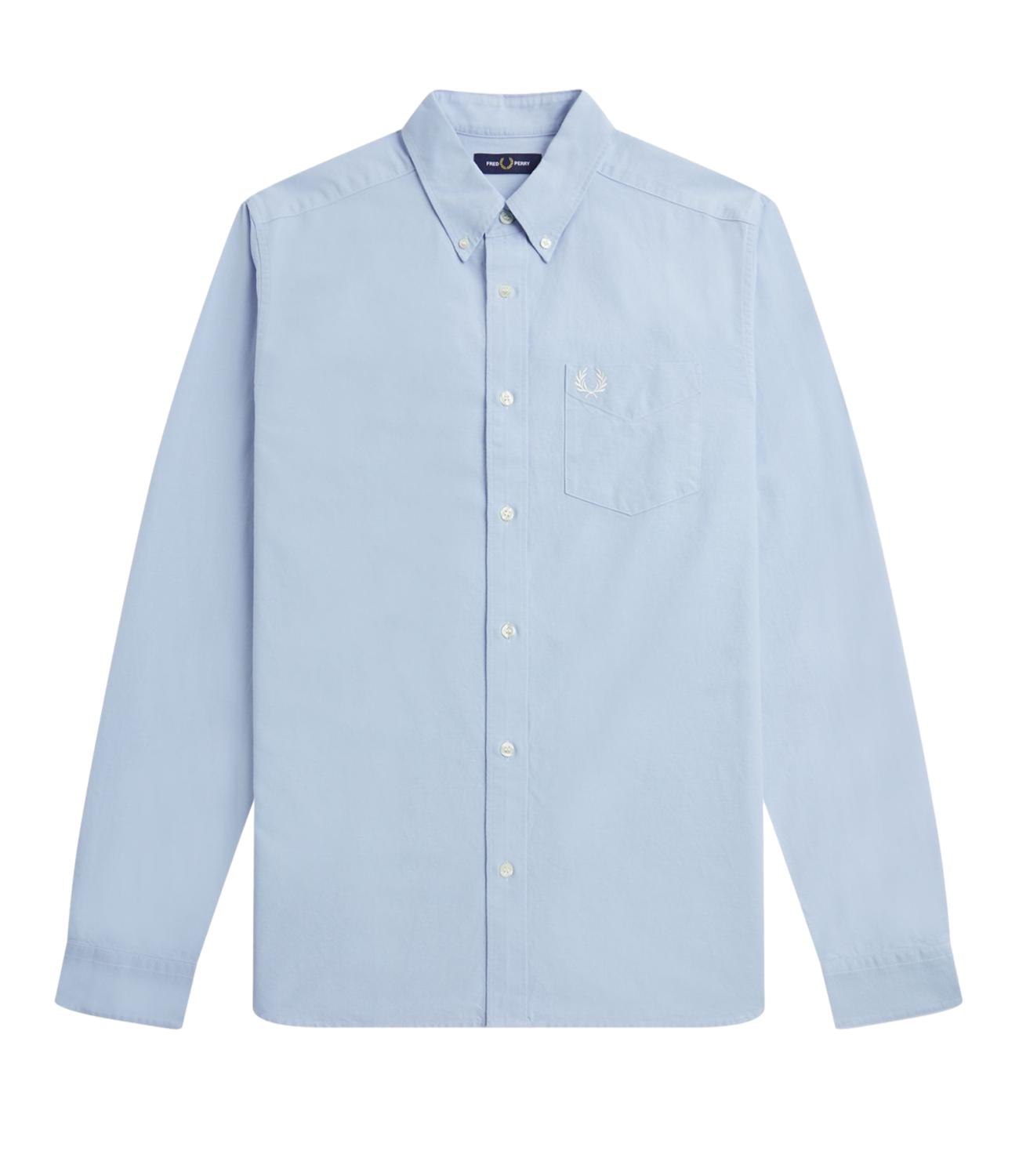 Camicia Fred Perry Oxford celeste light smoke