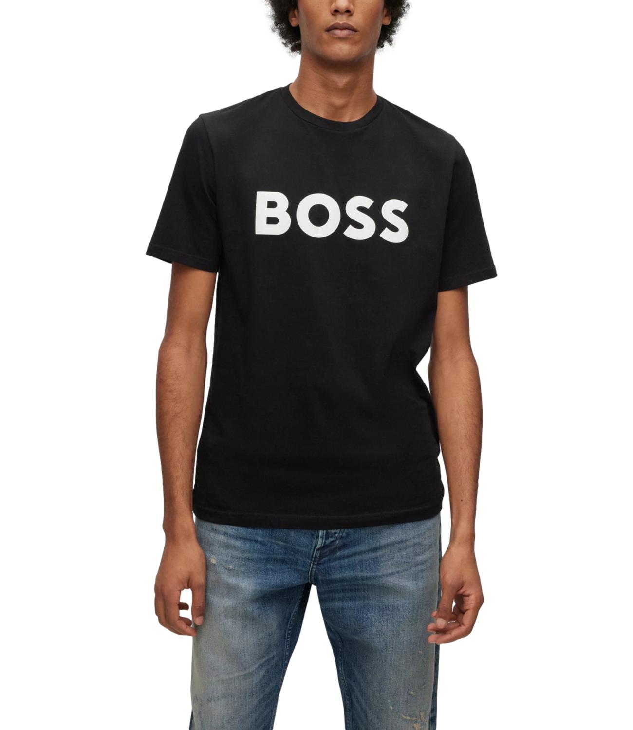 Hugo Boss t-shirt uomo in cotone jersey nera