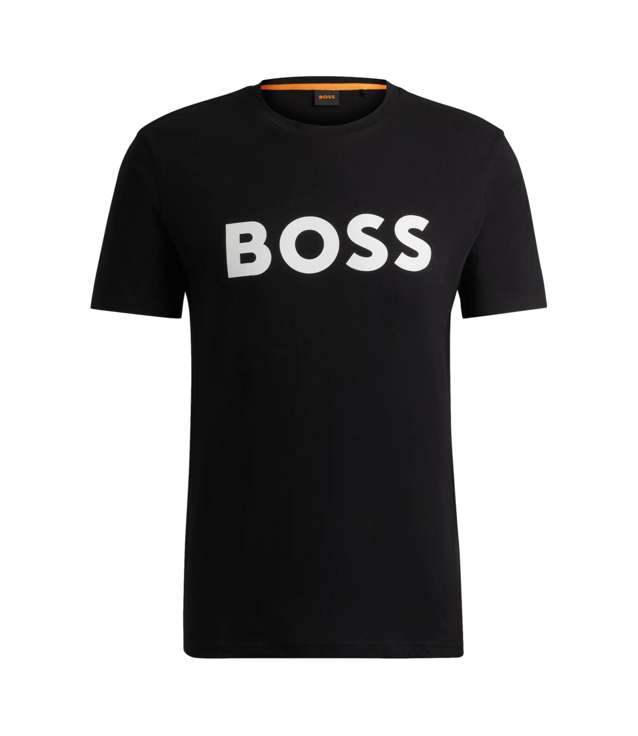 Hugo Boss t-shirt uomo in cotone jersey nera