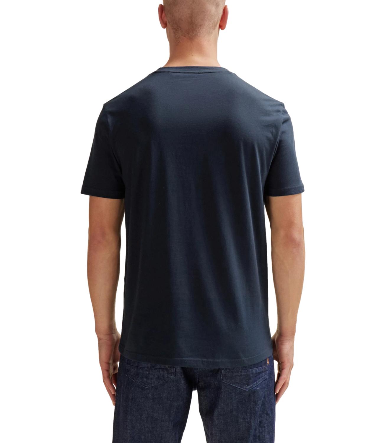 Hugo Boss t-shirt uomo in cotone jersey blu navy