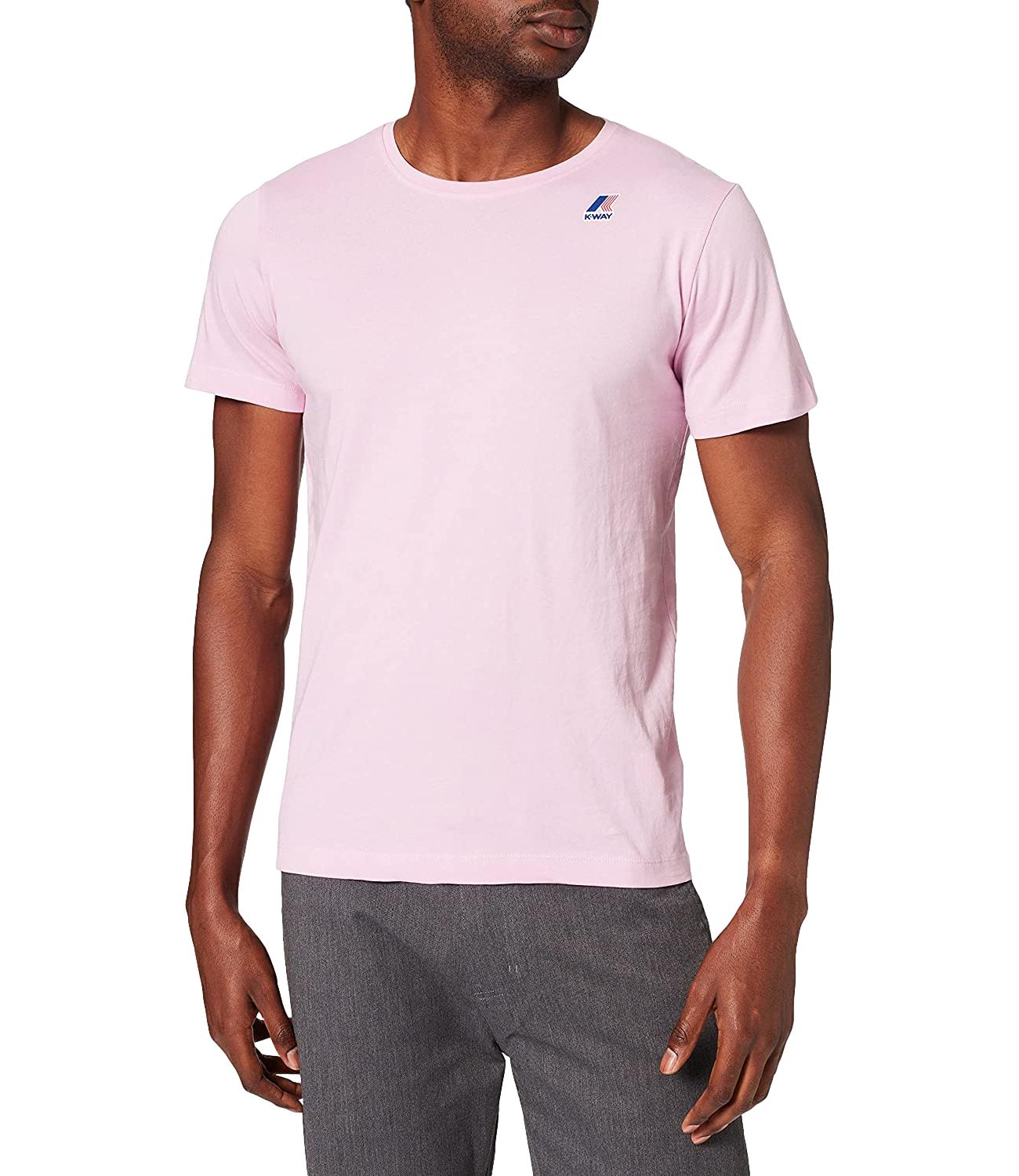 T-Shirt Bianca K-way rosa uomo Edouard