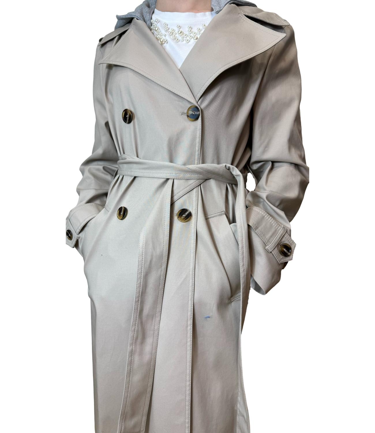 Impermeabile/trench beige donna