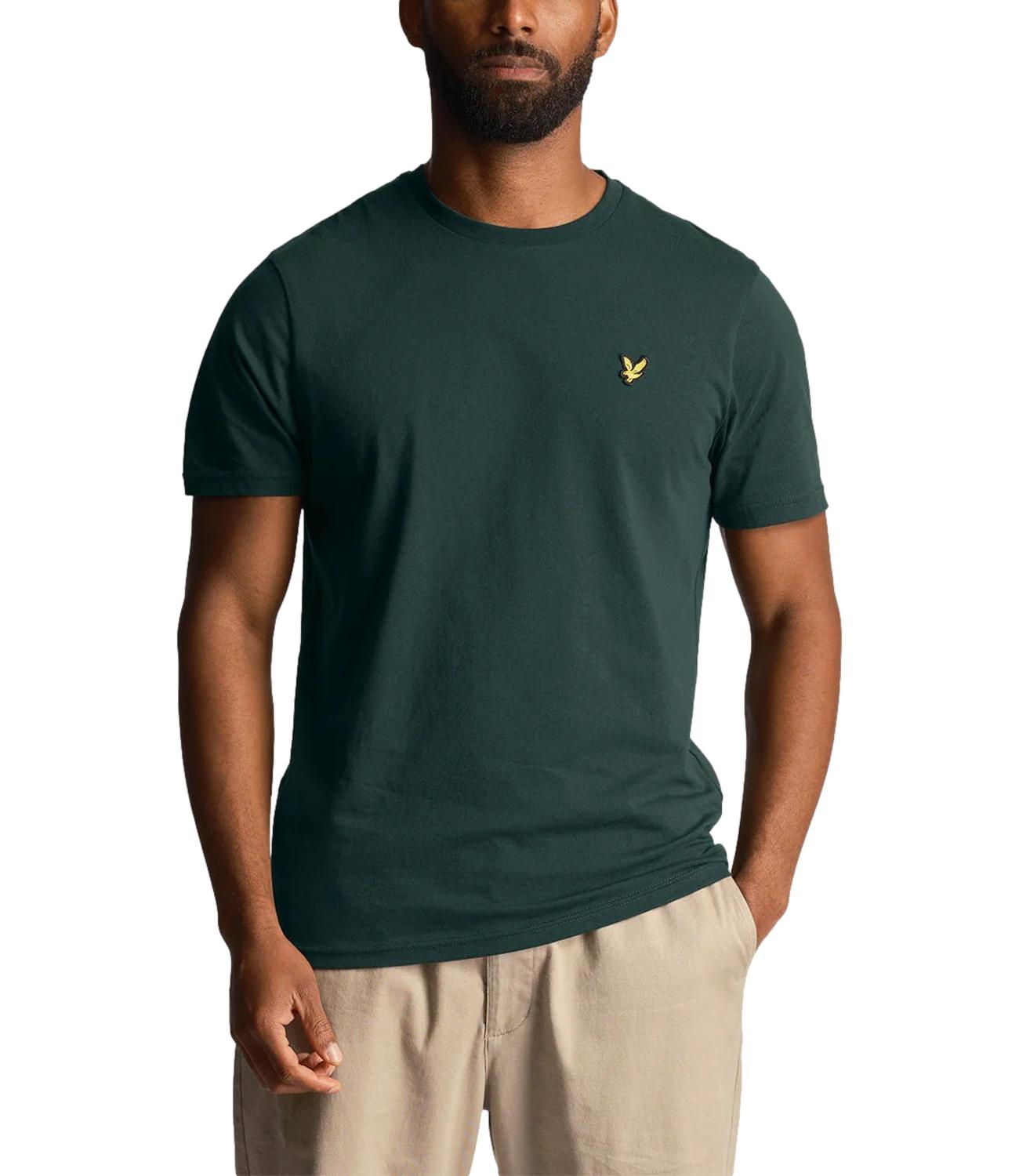 T-shirt Plain Lyle & Scott verde scuro